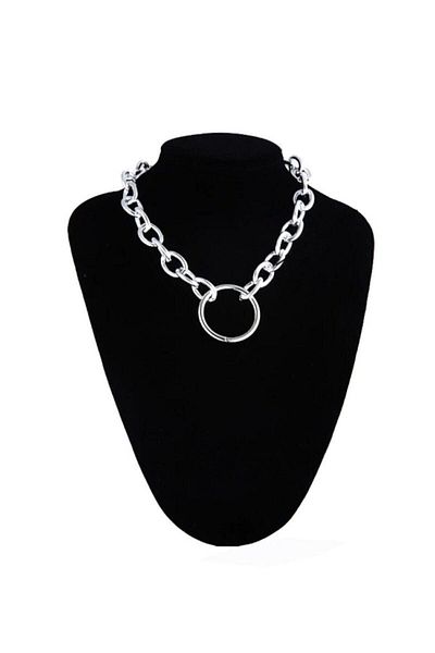 Köstebek Thick Chain Ring Necklace