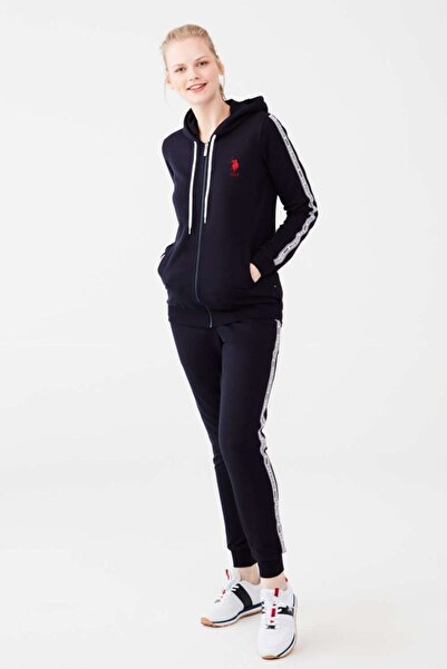 U.S. Polo Assn. طقم بيجامة نسائي باللون الأزرق الداكن