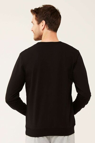 U.S. Polo Assn. Pánské černé domácí oblečení s kulatým výstřihem 18468