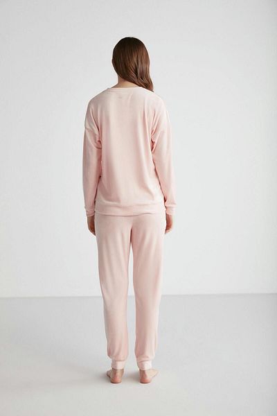 U.S. Polo Assn. BAZA. POLO ASSN. Set pijamale roz pentru damă - Gât rotund 024K.AS1TR6APL94S9