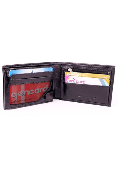 Westpolo Genuine Leather Men's Wallet with Zipper and Money Compartment