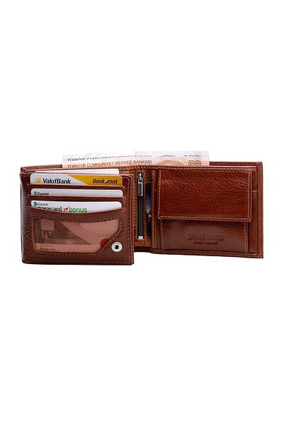 Westpolo Мъжки портфейл картодържател West Polo от естествена кожа