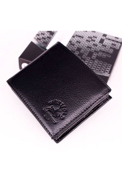 Westpolo Genuine Leather Men's Wallet with Zipper and Money Compartment