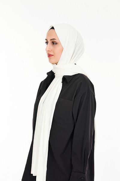 Sensu Χτενισμένο βαμβακερό σάλι Hijab
