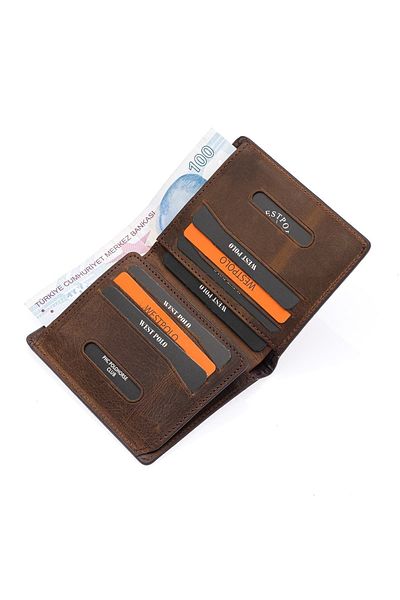 Westpolo Картодържател за унисекс портфейл West Polo от истинска антична кожа