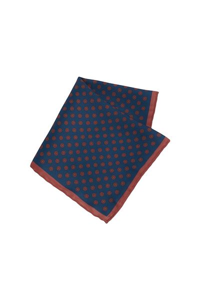 ALTINYILDIZ CLASSICS Ανδρικό μαντήλι Navy Blue-Claret Red με σχέδιο - Classic Claret Red
