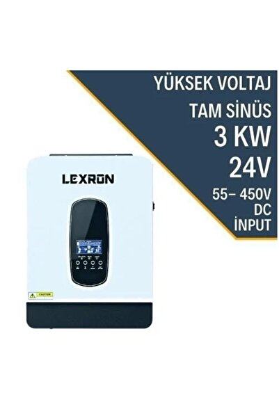 Lexron 3000W 24V YÜKSEK VOLTAJLI MPPTLİ TAM SİNÜS İNVERTÖR 55-450VDC İNPUT