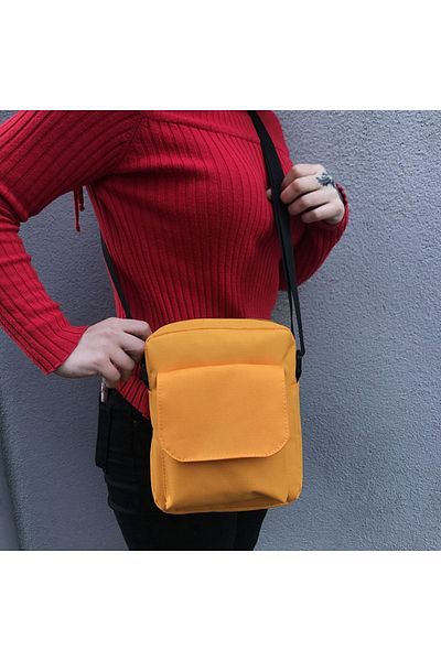 Köstebek Mustard Yellow Adjustable Crossbody Bag