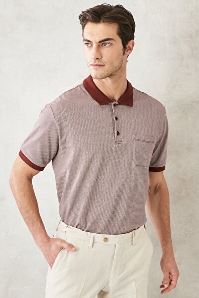 ALTINYILDIZ CLASSICS Tricou pentru bărbați, gri-visiniu, cu croiala relaxată,...