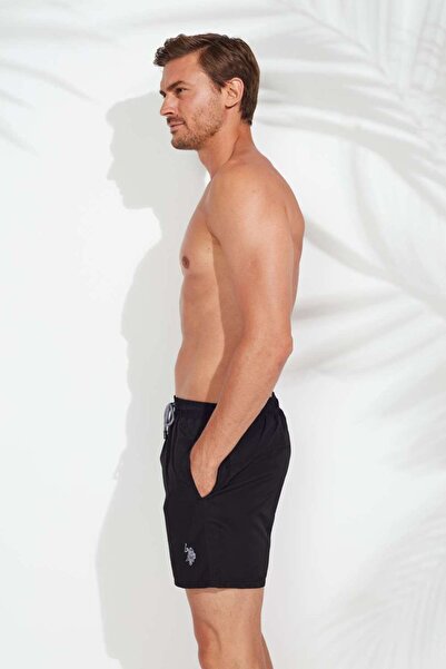 U.S. Polo Assn. U.S. Polo Assn. Erkek Siyah Orta Boy Deniz Şortu 24D.Z.2ET.1A.G0R0U.0.PS