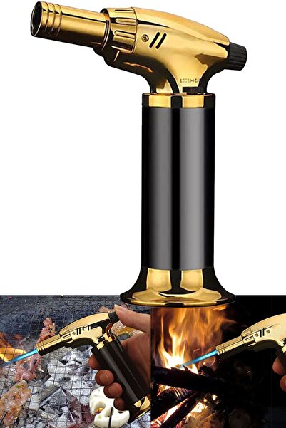 Genel Markalar Metal Büyük Boy Turbo Masa Tipi Pürmüz Alev Çakmak Kamp Çakmak...