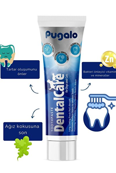PUGALO Kediler Ve Köpekler Için Tartar Önleyici Enzymatic Dişmacunu 100 ml