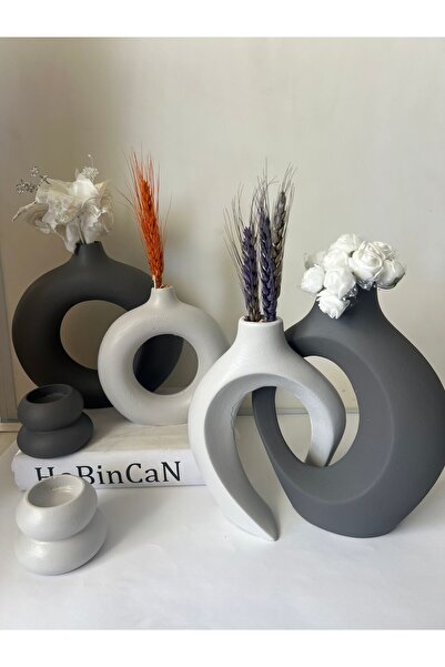 BLANJ sevgili vazo set dekoratif halka mumluklu set
