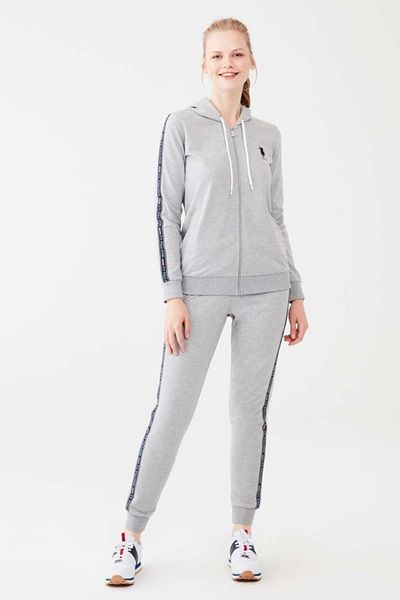 U.S. Polo Assn. Set pijama pentru femei, gri Melange