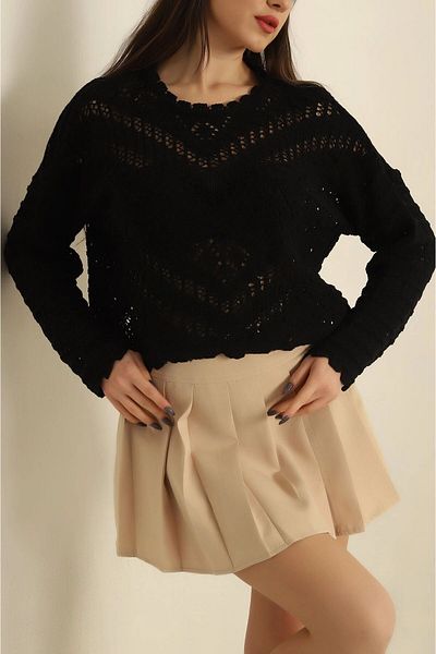 miratriko Pulover de damă cu model ajurat - model în relief 100% bumbac