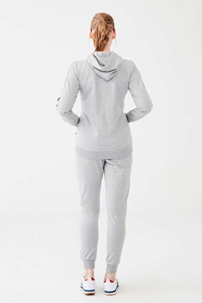U.S. Polo Assn. Kadın Gri Melanj Pijama Takımı