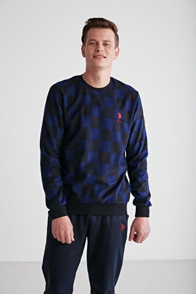 U.S. Polo Assn. - Erkek Lacivert Yuvarlak Yaka Pijama Takımı 18713