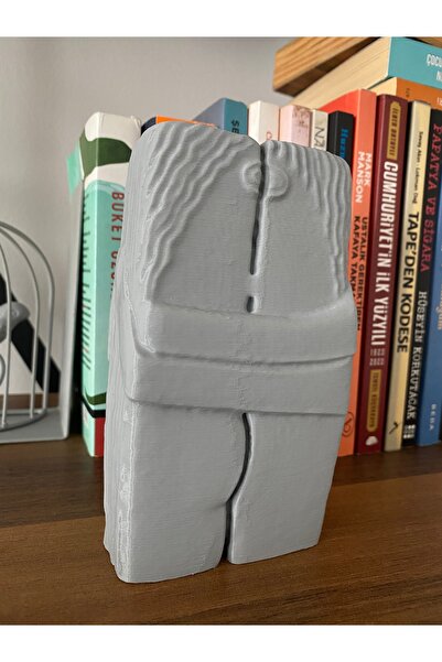 huni Öpücük Heykeli Dekoratif Biblo Brancusi The Kiss Heykeli Konsol Kitaplık Dekor 15cm