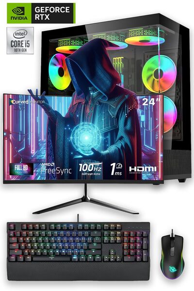 IZOLY E-vix Priam I5-12400f 16gb 256gb M.2 Nvme Rtx 4060 8gb 24" Oyuncu Masaü...