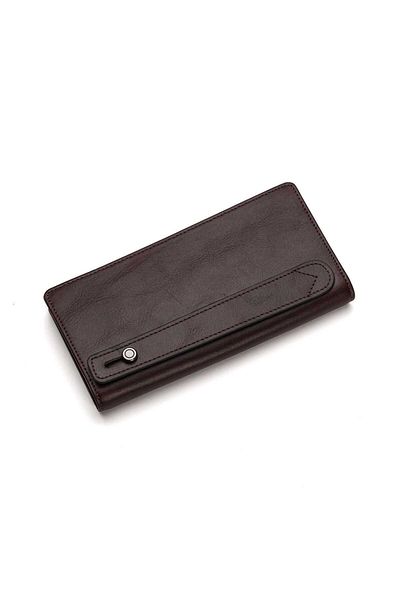 Westpolo Πορτοφόλι Unisex από γνήσιο δέρμα - με θήκη τηλεφώνου, λουράκι χειρός, πολλές θήκες για κάρτες και μαγνήτης