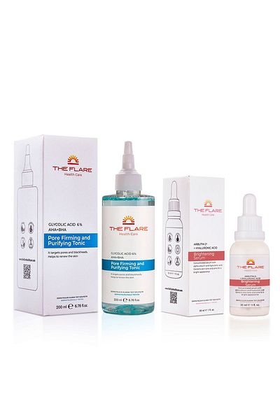 The Flare Health Care Anti-smudge Skin Tone Evening Skin Care Serum and Pore Firming Tonic