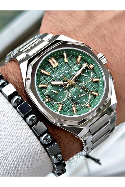 Ferrucci Men's Wristwatch - Function FCF.03372FM.04 Steel Cord