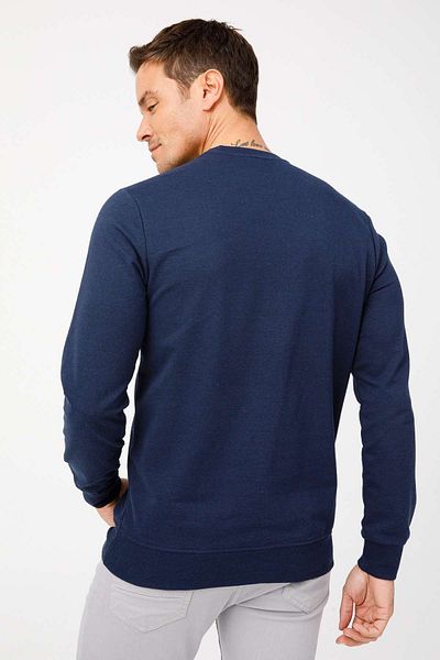 İgs Ανδρικό φούτερ Navy Blue Modernfit / Extra Slim Fit Crew Neck