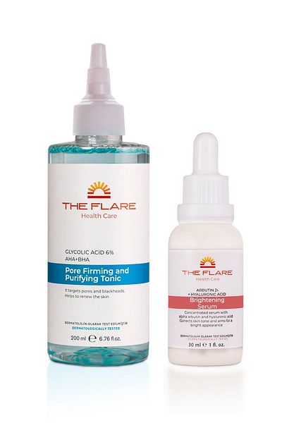The Flare Health Care Anti-smudge Skin Tone Evening Skin Care Serum and Pore Firming Tonic
