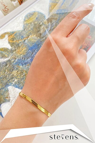STEVENS Stainless Anti-Tarnish Steel Italian Scrunch Bracelet
