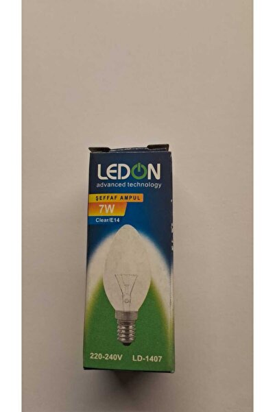 PUFFIN 1 Adet Şeffaf Cam (Sarı Renkli) E 14 Duylu 7w Parfüm Ampul