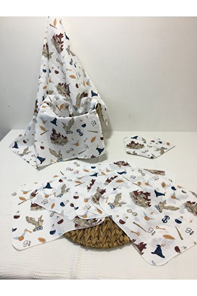 BUSEBABYHOME HARRYPOTTER 8-Piece Muslin Cover Set - Double Layer Shoulder Clo...