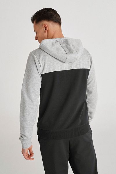 hummel Γκρι ανδρικό μπουφάν με φερμουάρ 921524 -2006 Hmlmılock Zip Hoodie M