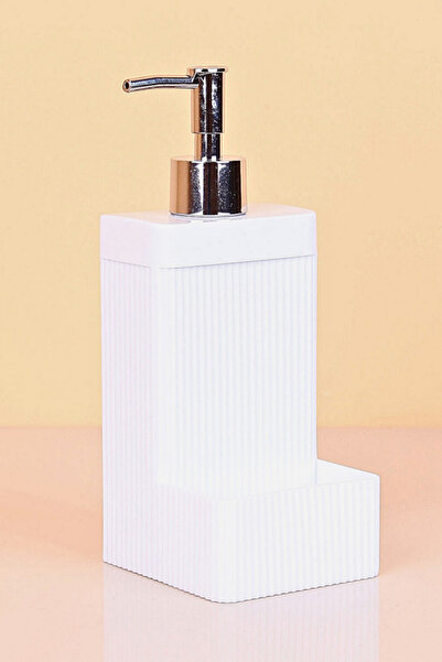 ELEGANCEV SÜNGERLİ PLASTİK SIVI SABUNLUK -550 ML-BEYAZ RENK