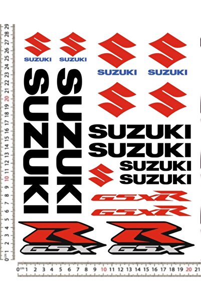 Phoenix SUZUKİ GSXR MOTORSİKLET KASK STİCKER ÇIKARTMA SETİ