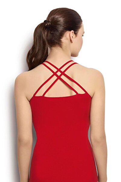 Jiber Women's Red Double String Tank Top 509
