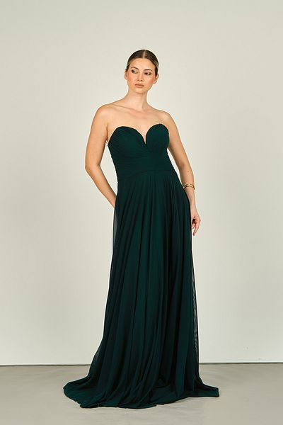 ŞEREF VURAL Strapless Women's Long Evening Dress -5437021 Nefti