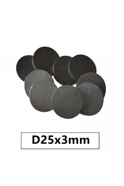 Hdg 25x3 mm Büyük Yuvarlak Ferrit Mıknatıs -kokulu Taş-nişan Süsleme Mıknatıs...
