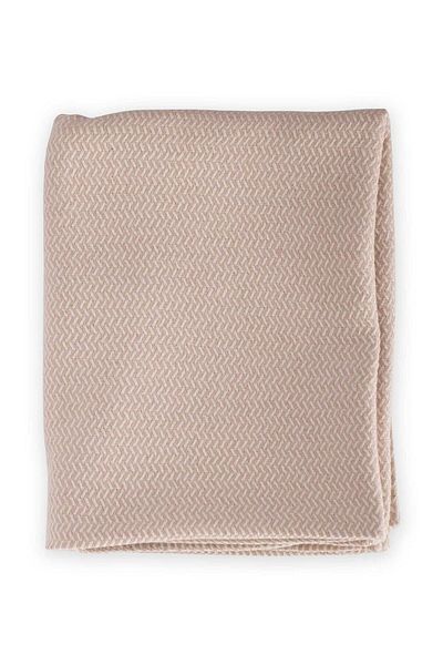 Cigit Babydecke aus Baumwolle mit Strohmuster (gewaschen) 93x100 cm +/- 3 cm Beige