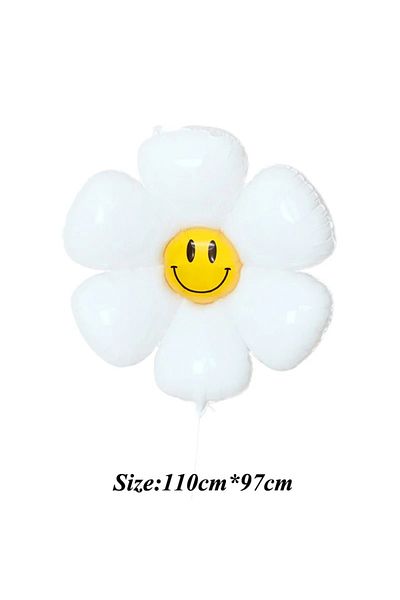 DÜVENCİ TİCARET White Foil Balloon - Big Daisy