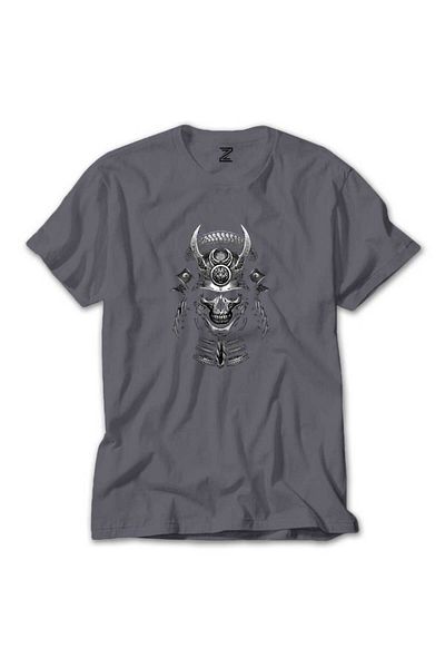Z zepplin Γκρι μπλουζάκι Samurai Skull