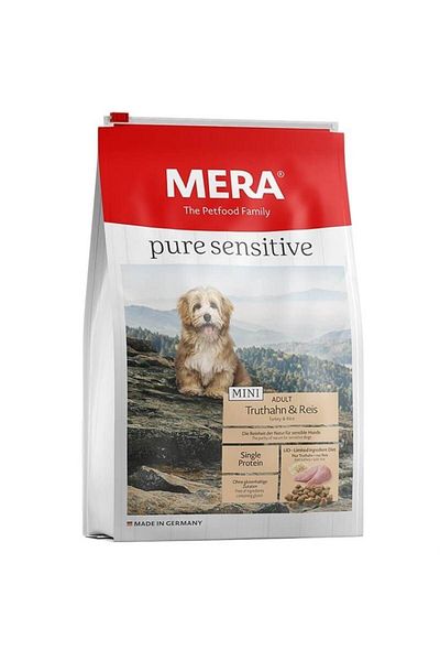 Mera Mera Pure Sensitive Mini Adult Turkey and Rice Dry Dog Food - 4 Kg