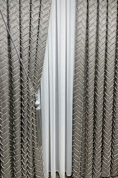 Cortibo Harmony Series Stone Color Tufted Background Curtain - 2 Sparse Pleats in 1