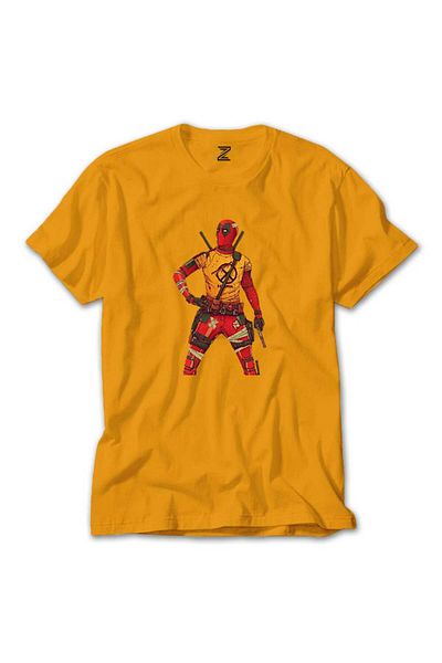 Z zepplin Κίτρινο μπλουζάκι Deadpool με λογότυπο X Men