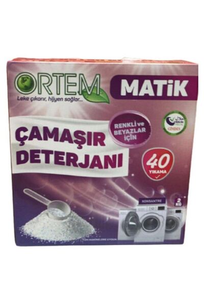 ORTEM Toz Çamaşır Deterjanı Gimdes Sertifikalı 2 Kg. 40 Yıkama Vegan