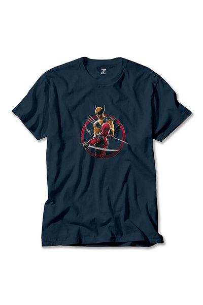 Z zepplin Ταινία Deadpool Wolverine - Navy Blue T-shirt