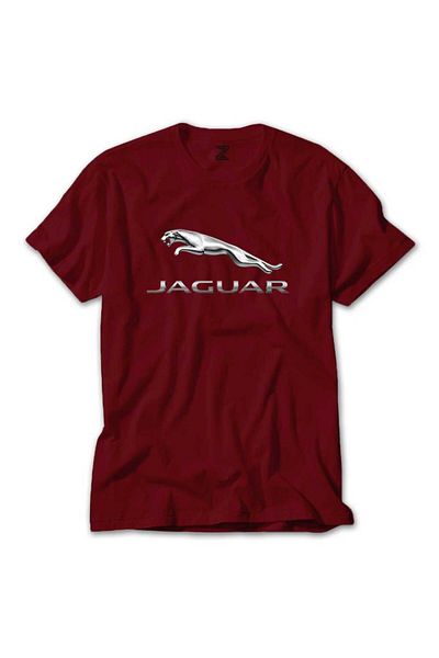 Z zepplin Λογότυπο Jaguar - Ασημί κόκκινο T-shirt