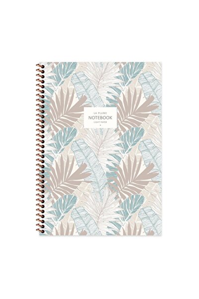 KESKİN COLOR A4 Çizgili Defter La Plume Leaves - Mavi