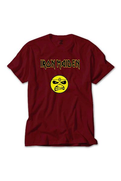 Z zepplin Iron Maiden Face - Tricou roșu