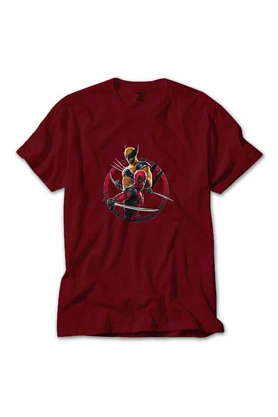 Z zepplin Deadpool Wolverine Red T-Shirt - Movie Merchandise