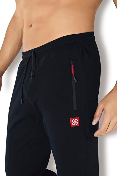 Jiber Ανδρικό μαύρο φούτερ με δύο κλωστές 2050